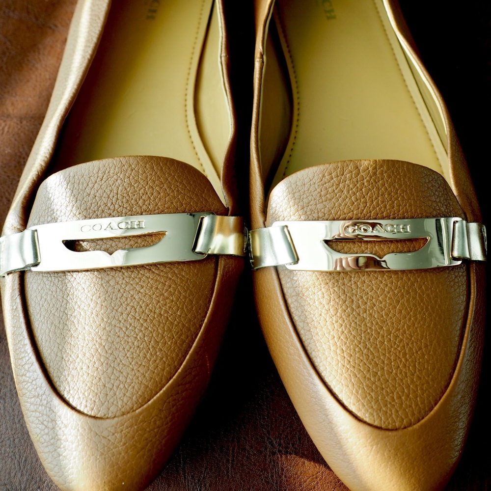 Coach Tan Leather Loafers